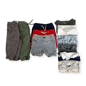 Boys Clothes Bundle 9-12 Months Shorts Pants T-shirt Romper Shirt Long Sleeve